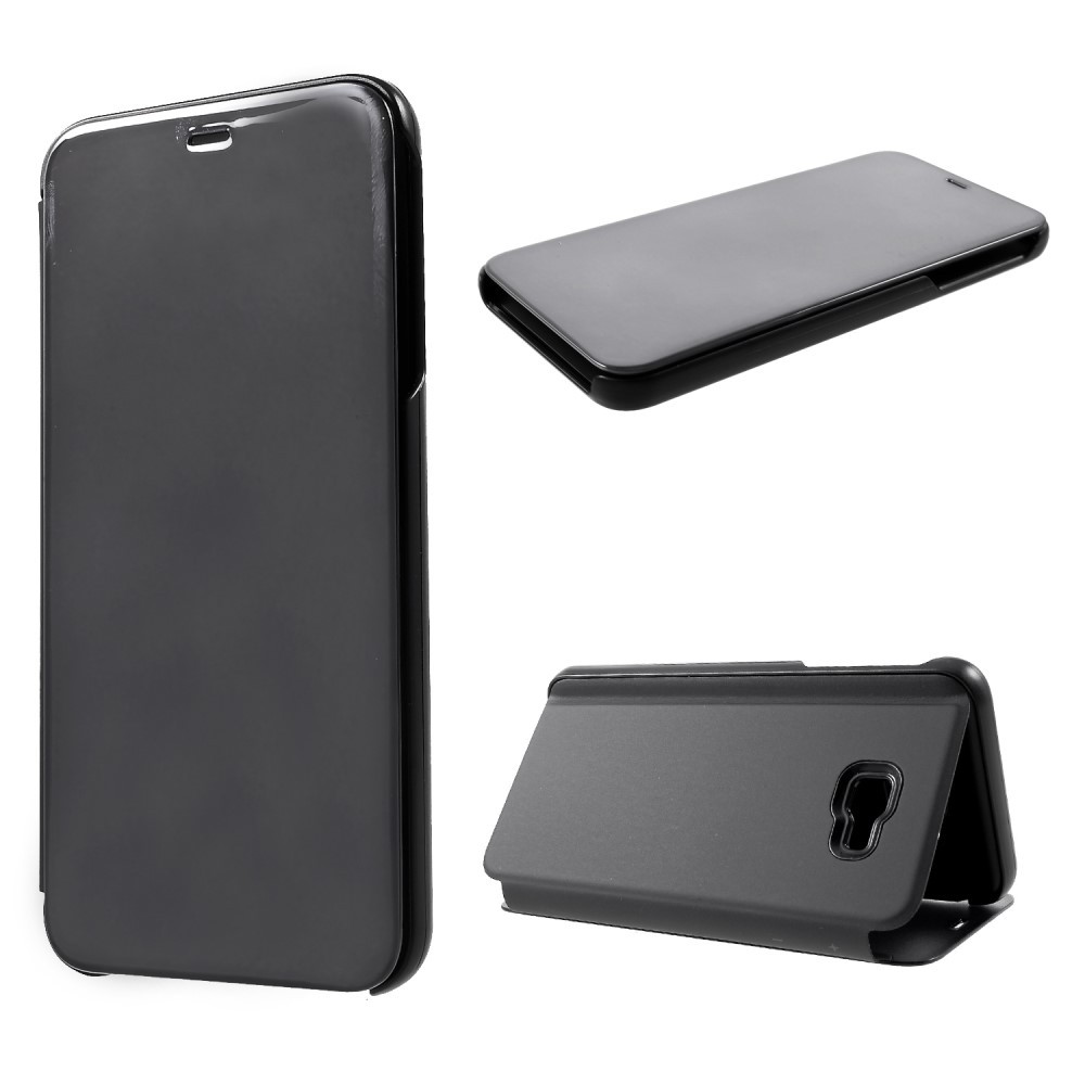 Husa Samsung Galaxy J4 Plus 2018 Flip Cover Oglinda Negru - Image 6