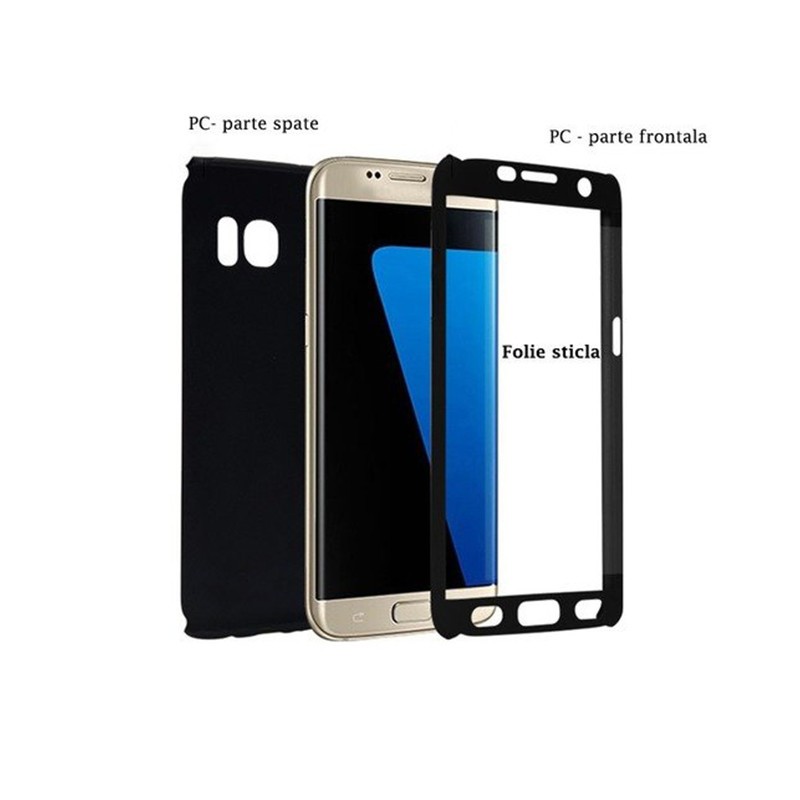 Husa Samsung Galaxy J5 2017 Full Cover 360 Negru + Folie de protectie - Image 4