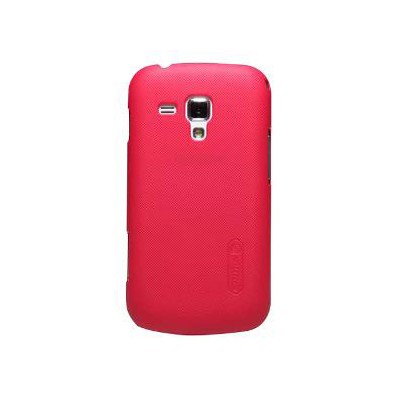 Husa Samsung Galaxy S Duos Nillkin Frosted Shield Rosu + Folie de protectie - Image 2