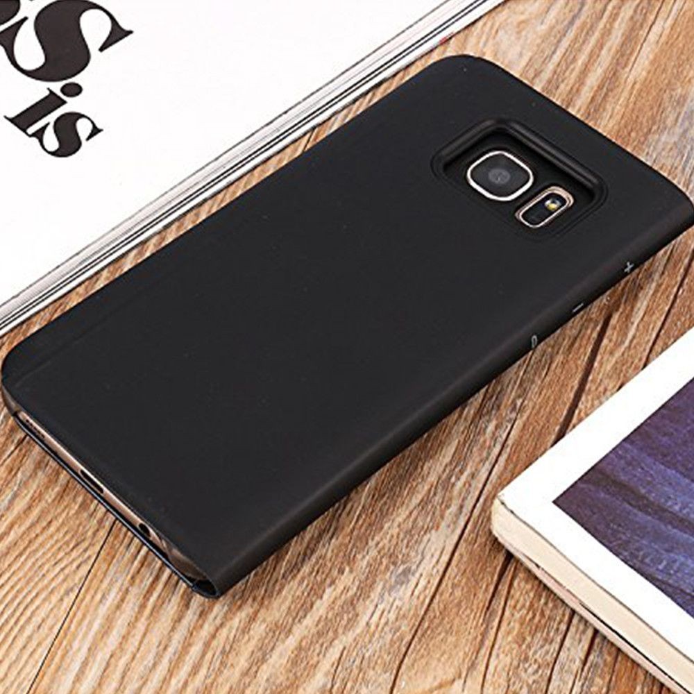 Husa Samsung Galaxy S7 Flip Cover Oglinda Negru - Image 6