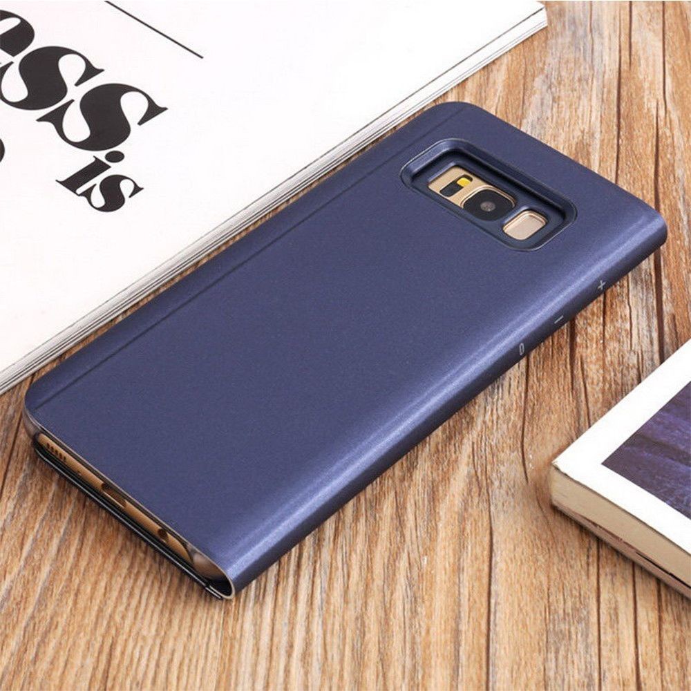 Husa Samsung Galaxy S8 Flip Cover Oglinda Albastru - Image 3
