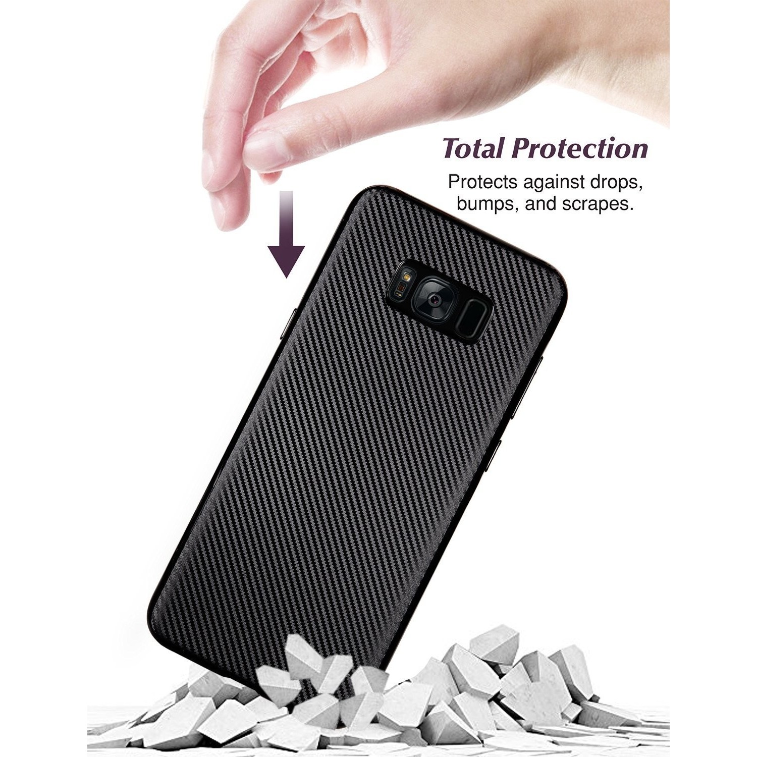 Husa Samsung Galaxy S8 i-Zore Carbon Fiber Negru - Image 6
