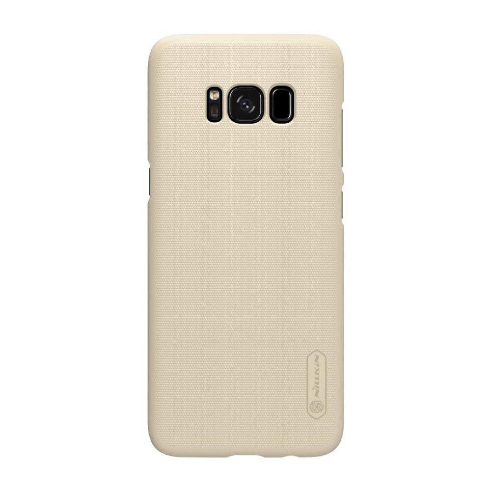 Husa Samsung Galaxy S8 Nillkin Frosted Shield Auriu + Folie de protectie - Image 2