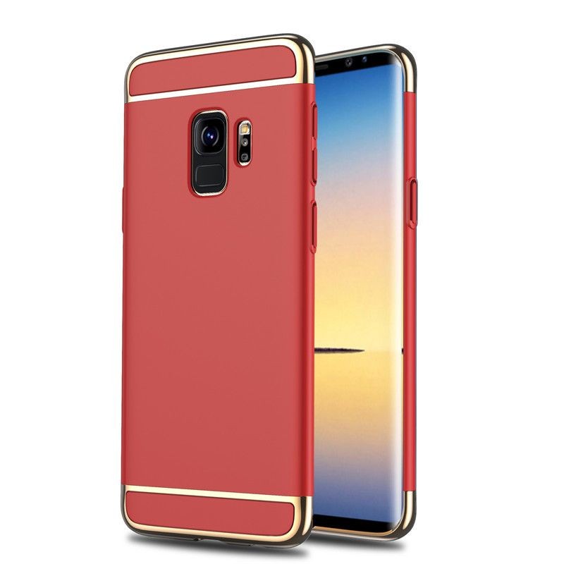 Husa Samsung Galaxy S9 Luxury Plating 3 in 1 Rosu - Image 2