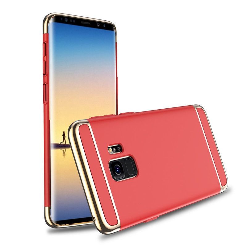 Husa Samsung Galaxy S9 Luxury Plating 3 in 1 Rosu - Image 5