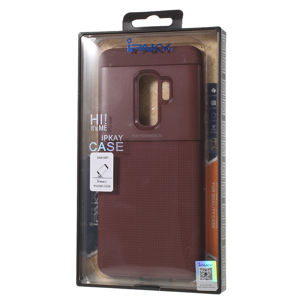 Husa Samsung Galaxy S9 Plus Ipaky Elegant Grid Design TPU Hybrid Maro - Image 3