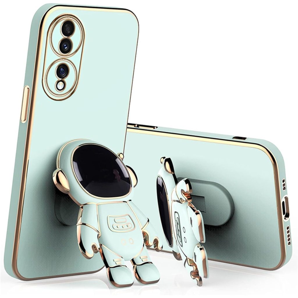 Husa Telefon 2in1, Flippy, Compatibila Huawei Mate 50 Pro, Carcasa TPU cu Suport Inclus Tip Astronaut, Protectie Camere, Verde