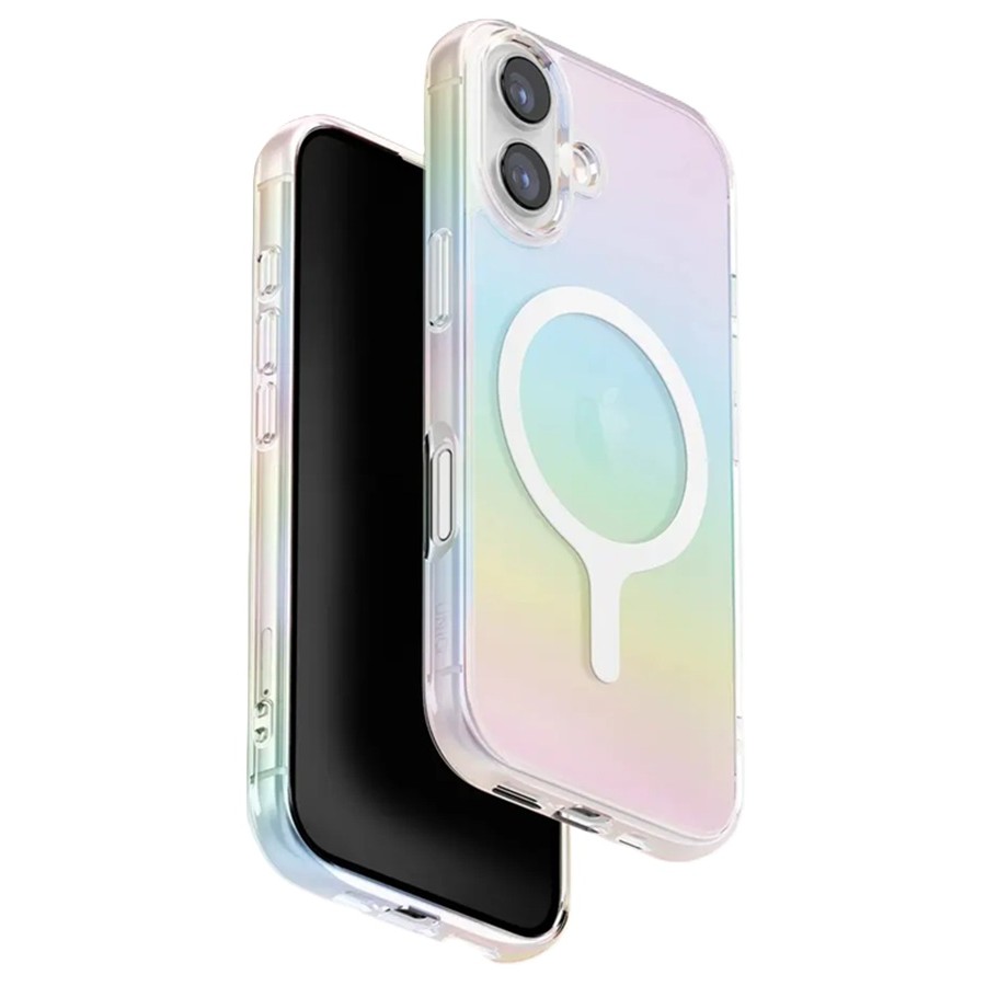 Husa Telefon, Flippy, Compatibila iPhone 17, Model Cameleon, Magsafe, Schimbare Gradient de Culoare din Unghiuri Diferite, Multicolor