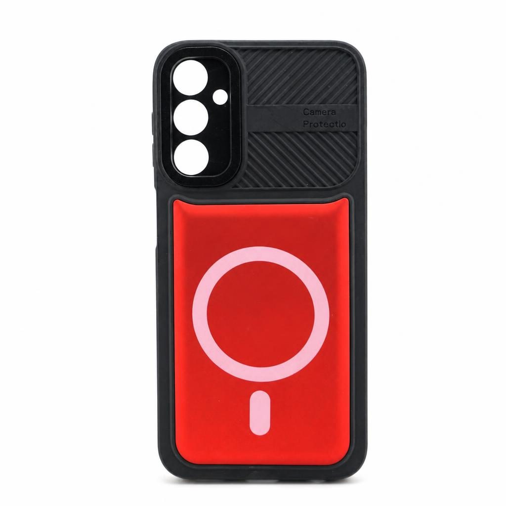 Husa Urban Armor pentru Samsung Galaxy A24 4G, Flippy, Suport Auto Magnetic, Protectie Antisoc, Rosu