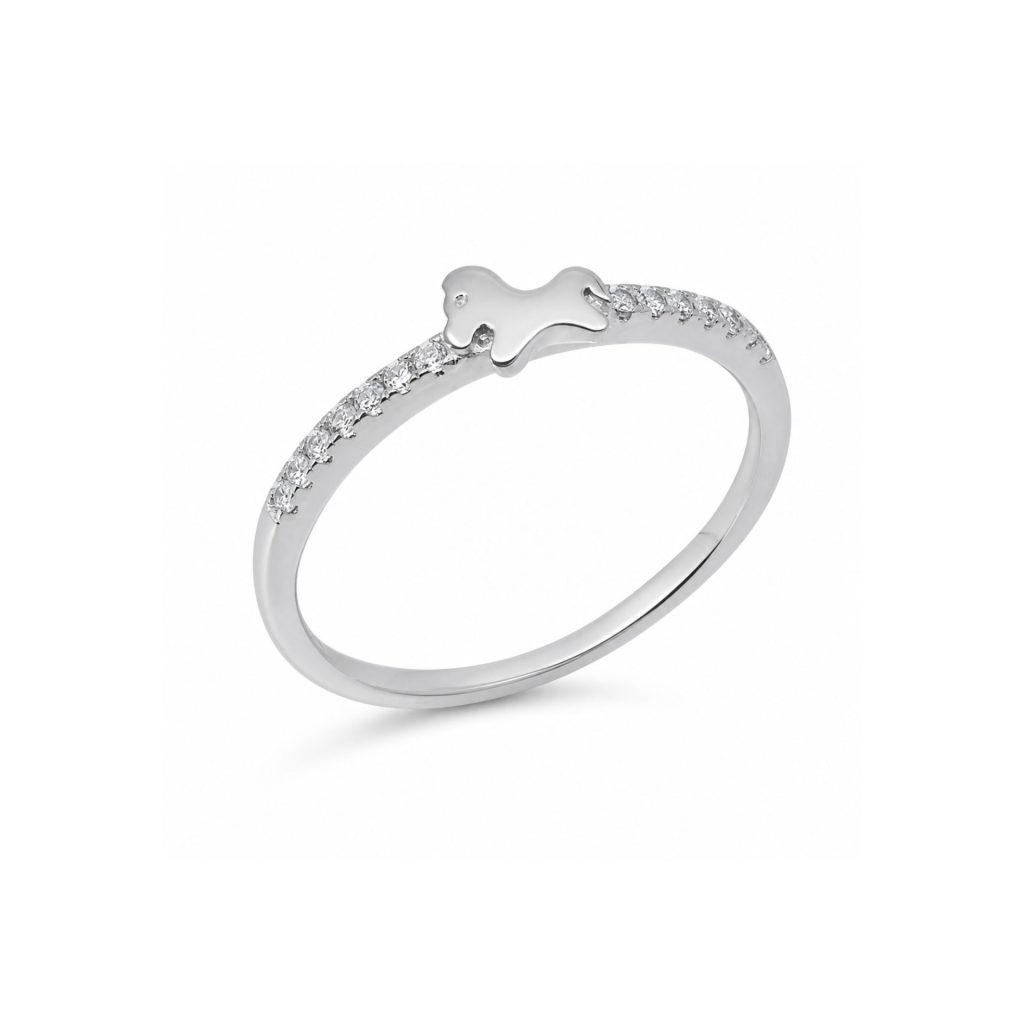 Inel din Argint 925, Flippy, Model Catel, cu Zirconii, Marimea 52, Argintiu