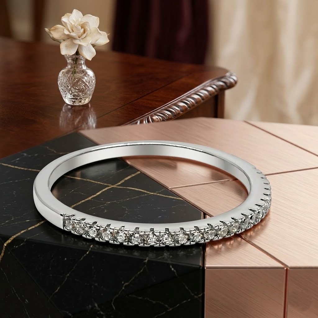 Inel Eternity Argint 925 cu Micro-Pavé de Zirconiu, Jolie Silver, Mărime 54 - Image 2