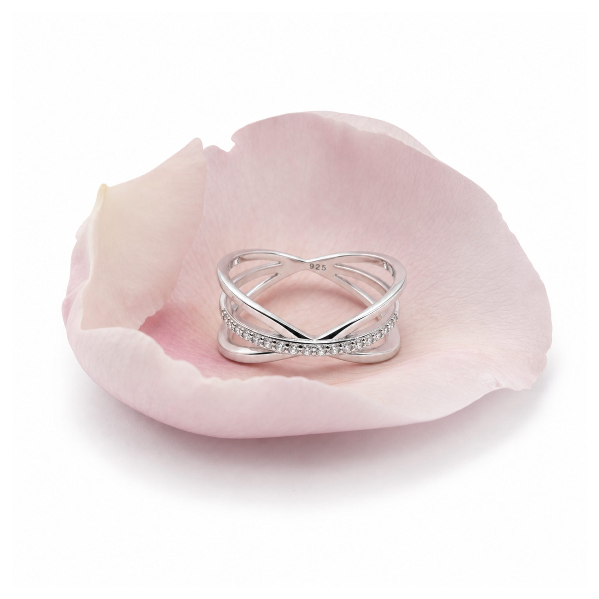 Inel din Argint 925, Jolie Silver, Model Sfera, cu Zirconii, Design Elegant, Marimea 52, Argintiu - Image 3