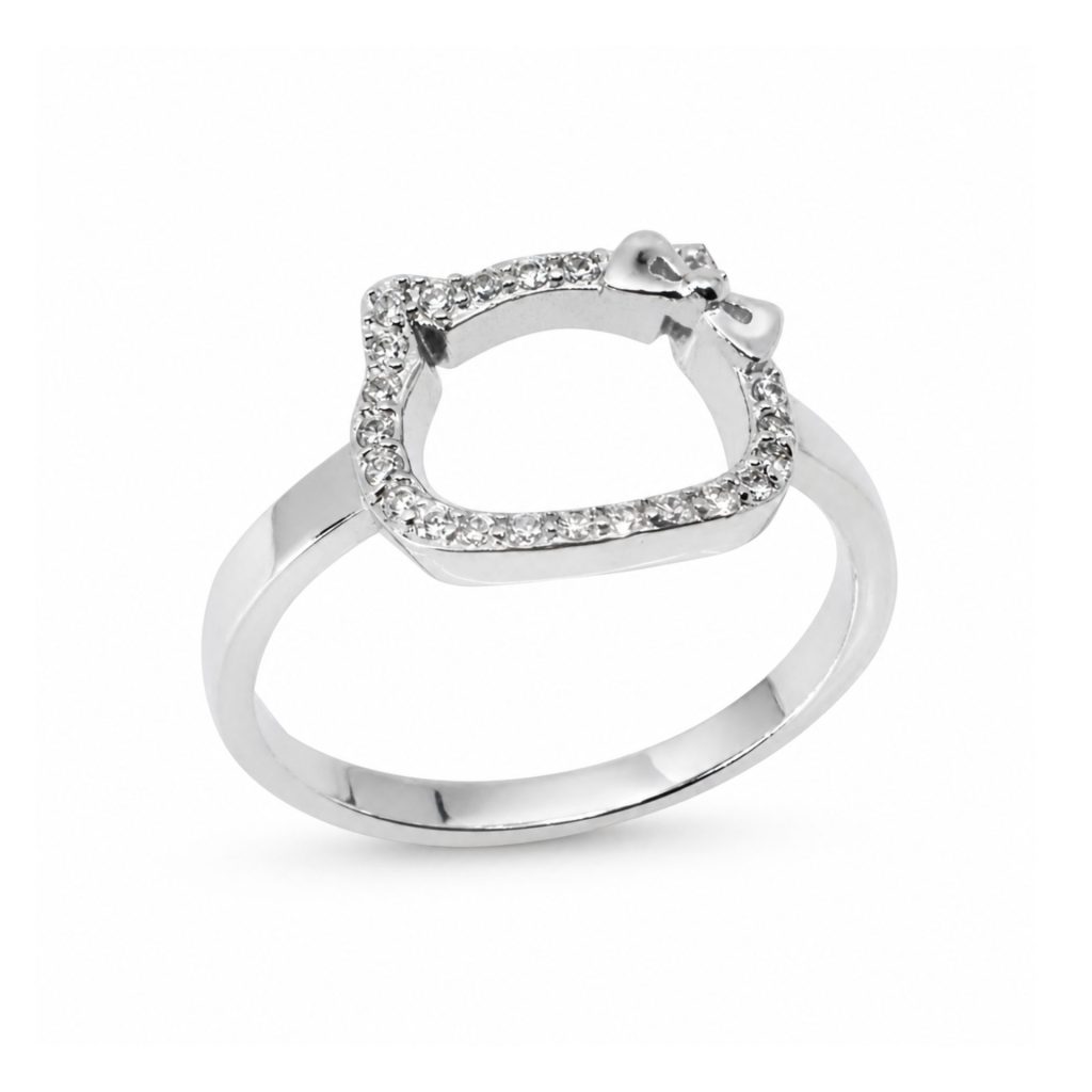Inel din Argint 925, Jolie Silver, Model Pisicuta, Design Jucaus, Marimea 52, Argintiu