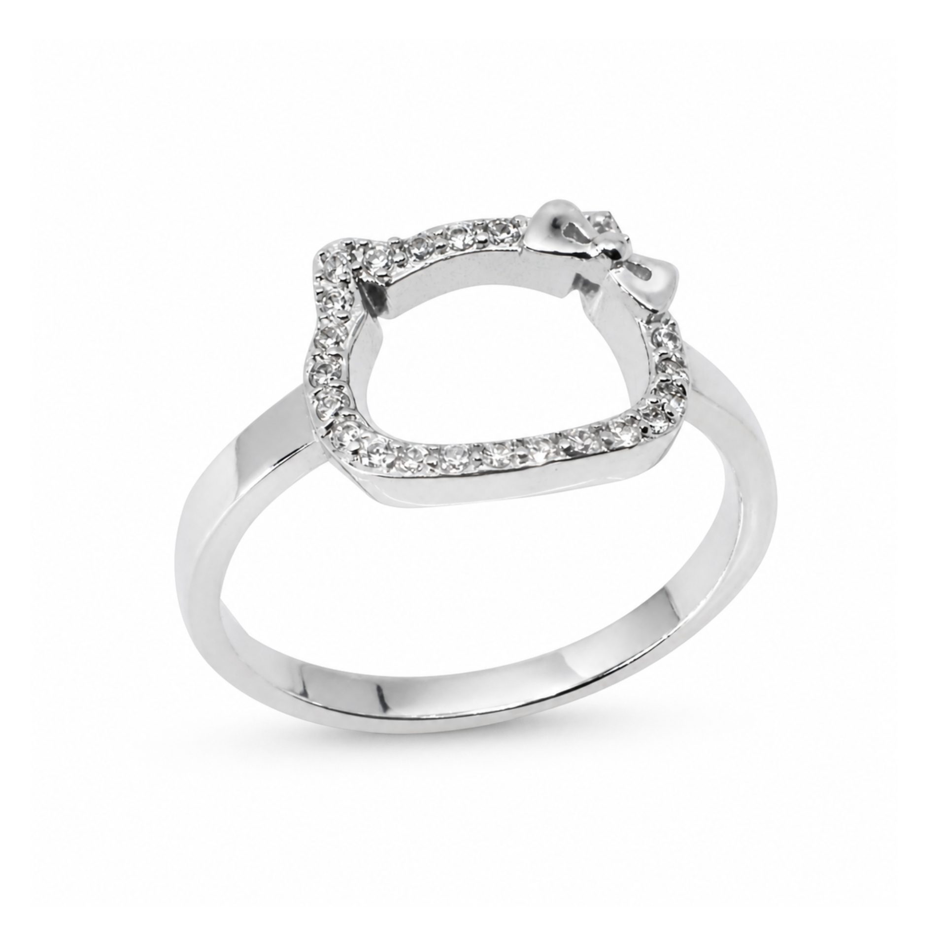 Inel din Argint 925, Jolie Silver, Model Pisicuta, Design Jucaus, Marimea 52, Argintiu