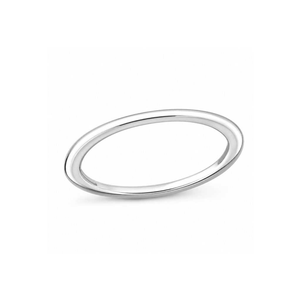 Inel din Argint 925, Jolie Silver, Model Verighetă Simplă, Design Rotunjit, Finisaj Lucios, Mărimea 58, Argintiu
