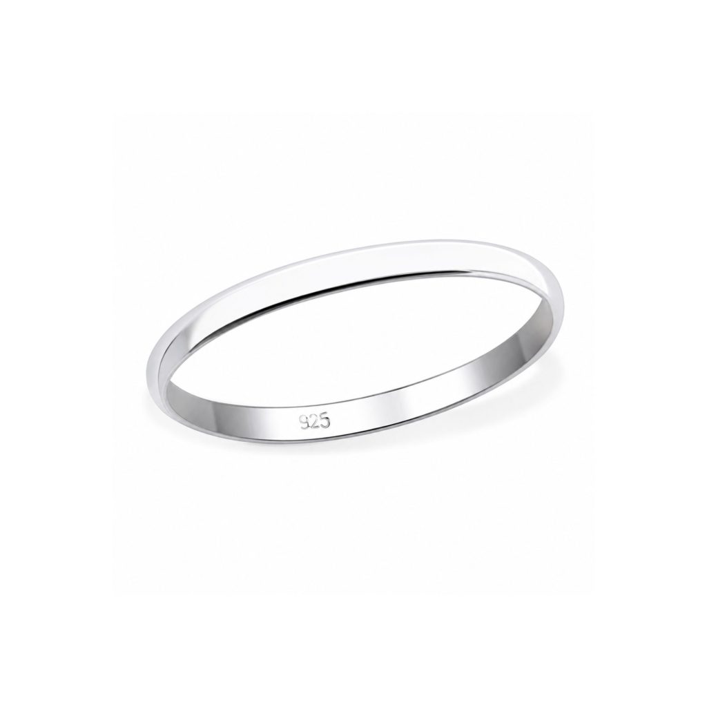 Inel din Argint 925, Jolie Silver, Model Verighetă Simplă, Design Subțire, Finisaj Lucios, Mărimea 48, Argintiu