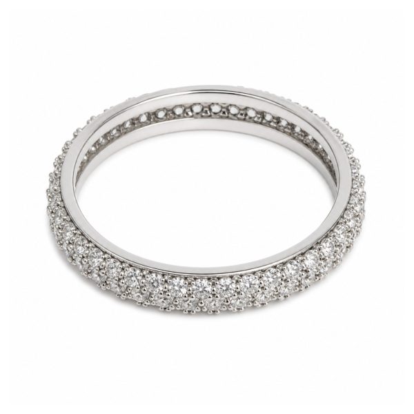 Inel din Argint 925 cu 3 Randuri de Minizirconii, Jolie Silver M48, 1.5 g