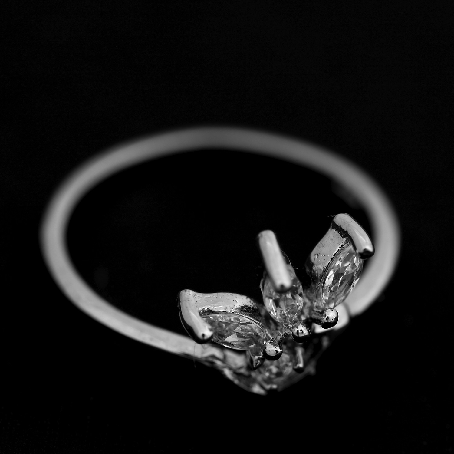 Inel din Argint 925 cu Zirconii, model Floare, marimea 55 - Image 4