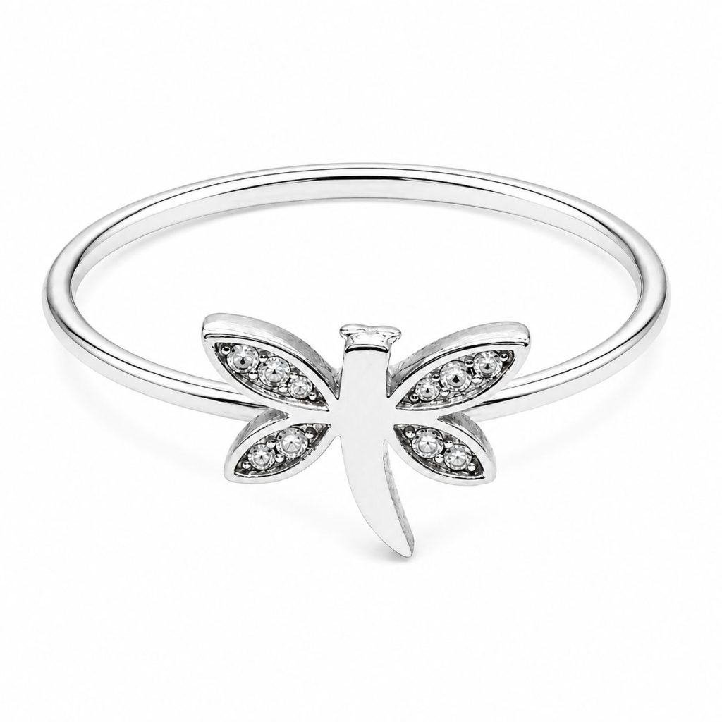 Inel din Argint 925 Libelula cu Pietre, Jolie Silver, 1.160g, 1 cm x 1 cm