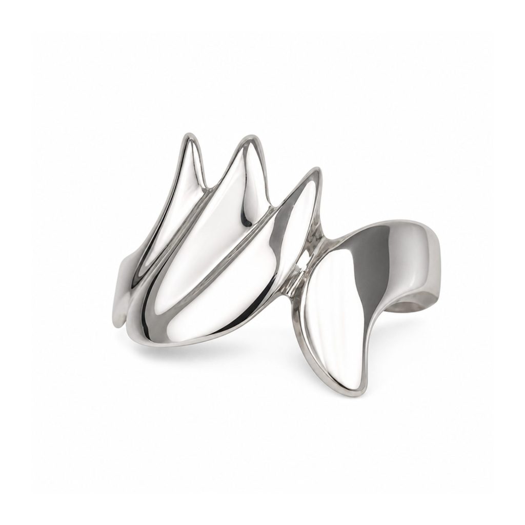 Inel din Argint 925, Jolie Silver, Model Gheara, Design Modern cu Forma Sculpturala, Finisaj Lucios, Argintiu