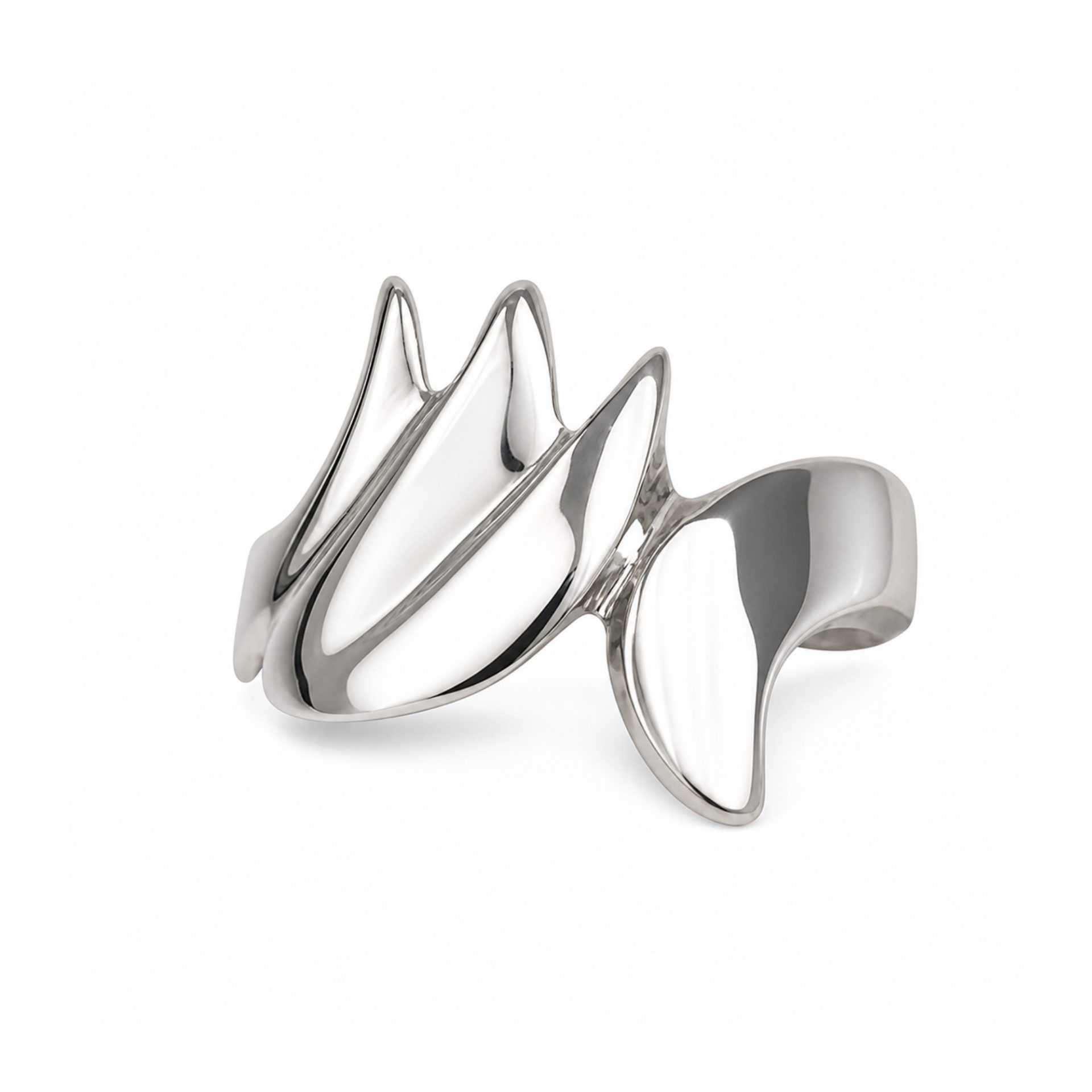 Inel din Argint 925, Jolie Silver, Model Gheara, Design Modern cu Forma Sculpturala, Finisaj Lucios, Argintiu
