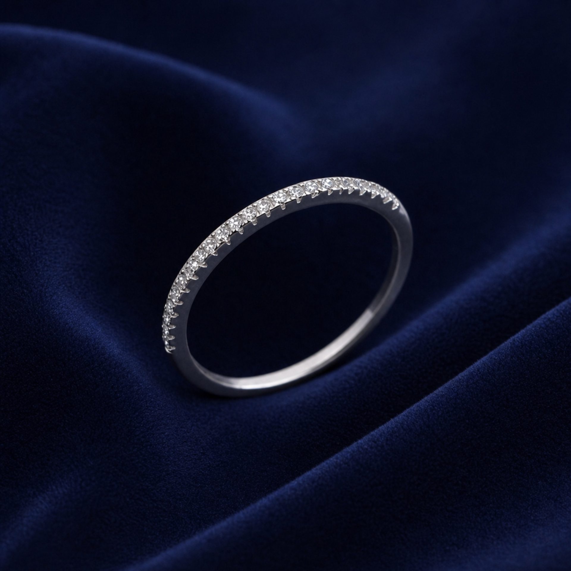 Inel Eternity Din Argint 925, Jolie Silver, Model Ultra-Slim Cu Minizirconii Albe, 1.155 g - Image 4
