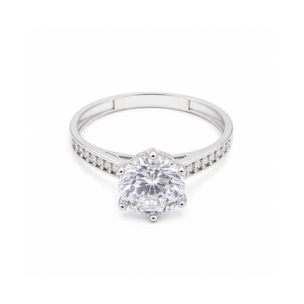 Inel Logodnă Argint 925, Jolie Silver, Piatra Rotundă, 1.18g