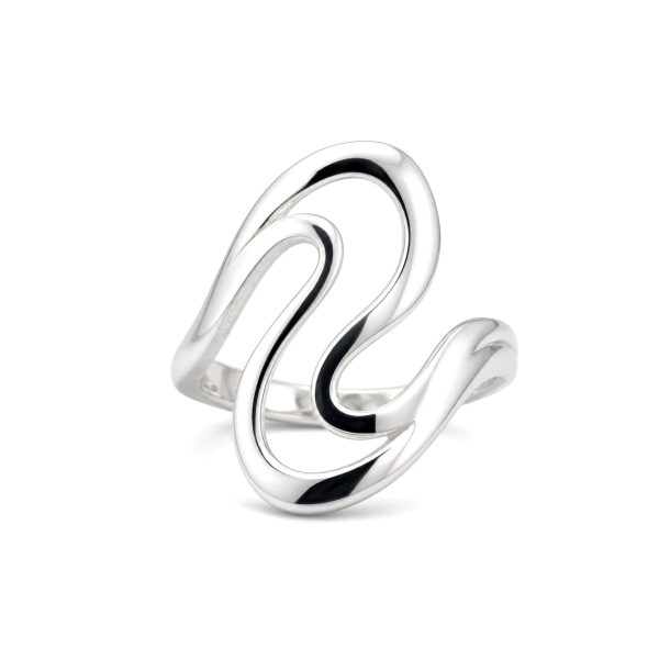 Inel pentru Dama Argint 925, Jolie, Model Spirala 4.650 gr, Marimea 54, 2.5 x 2 cm, Argintiu