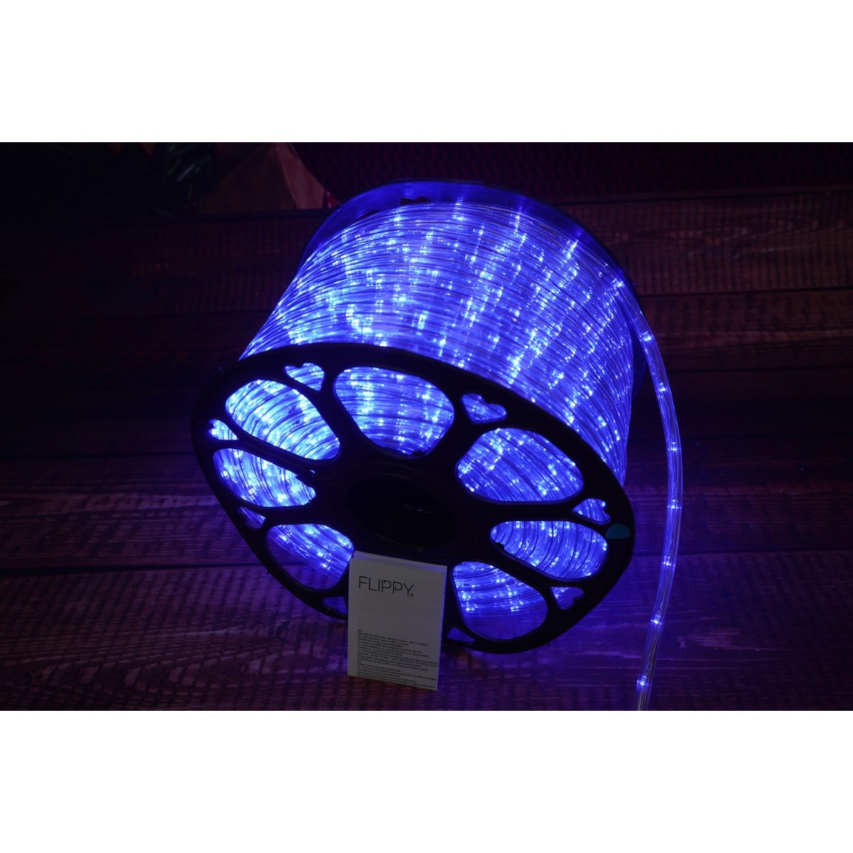 Instalatie Craciun, 20 m, 480 Led-uri, Furtun Luminos, Albastru, Transformator, Sectionabila, 220 V, Flippy - Image 8