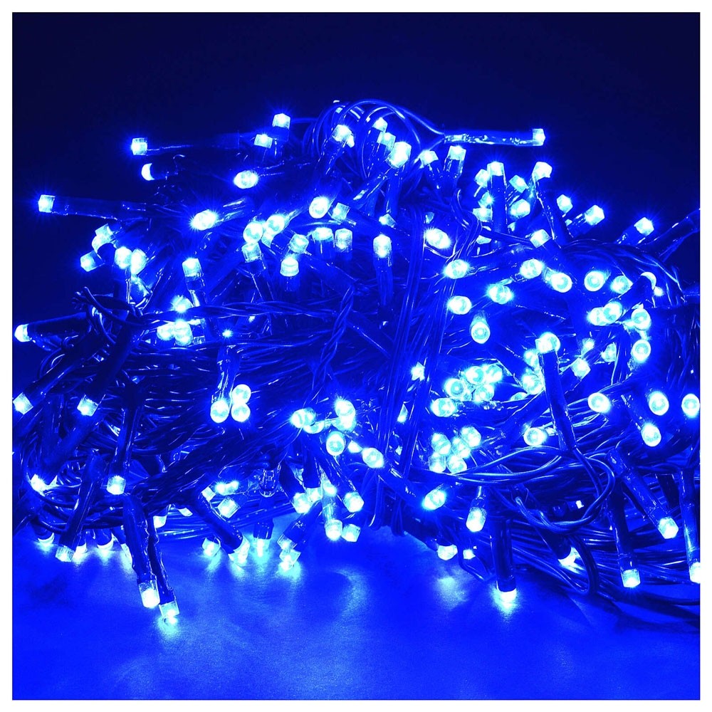 Instalatie Craciun, 20 m, 572 Led-uri ,Franjuri, Albastru, Flash, Transformator cu telecomanda, Interconectabila, Prelungitor 3 m inclus, Fir Negru, Flippy - Image 8