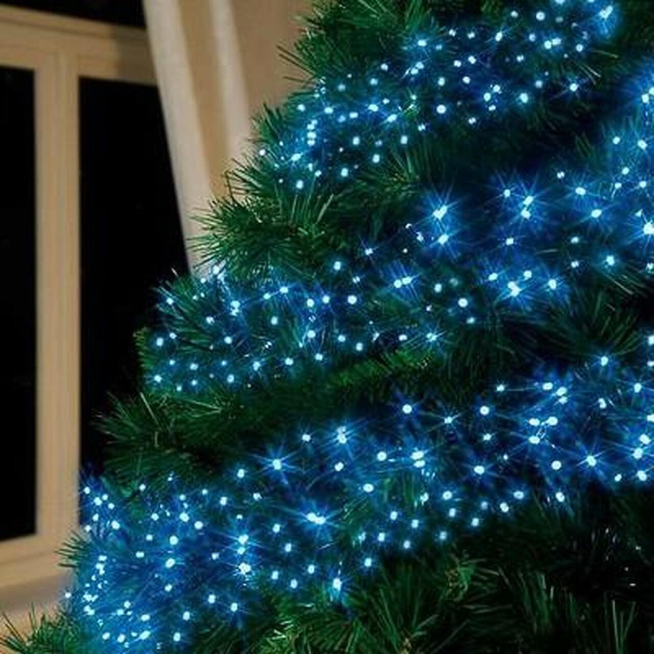 Instalatie Craciun, 35 m, 350 Led-uri ,Liniara, Albastru, 8 jocuri de lumini, Transformator cu telecomanda, Interconectabila, Prelungitor 5 m inclus, Fir Verde, Flippy - Image 4