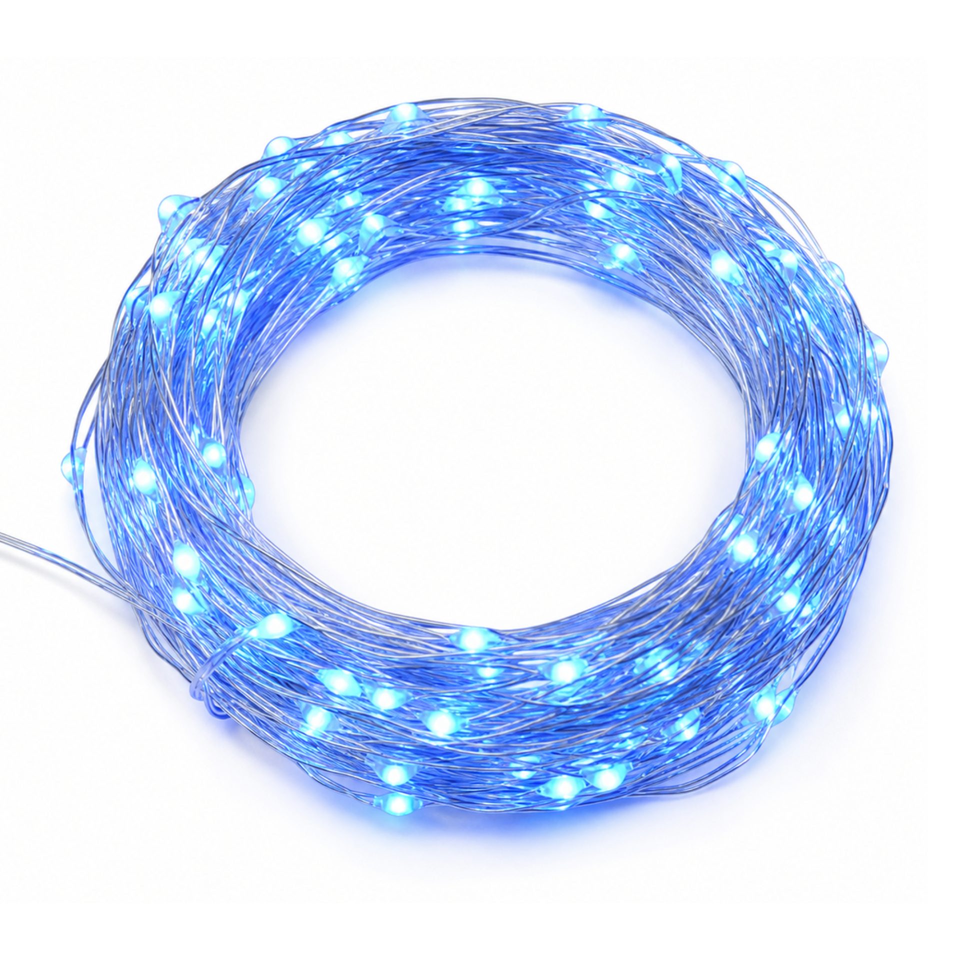 Instalatie Luminoasa de Craciun, Flippy, 50 m, 500 LED-uri, Lumina Albastra si Alb Cald, 8 Jocuri de Lumini, Interconectabila, cu Transformator, Prelungitor 3 m Inclus, Fir din Cupru - Image 3