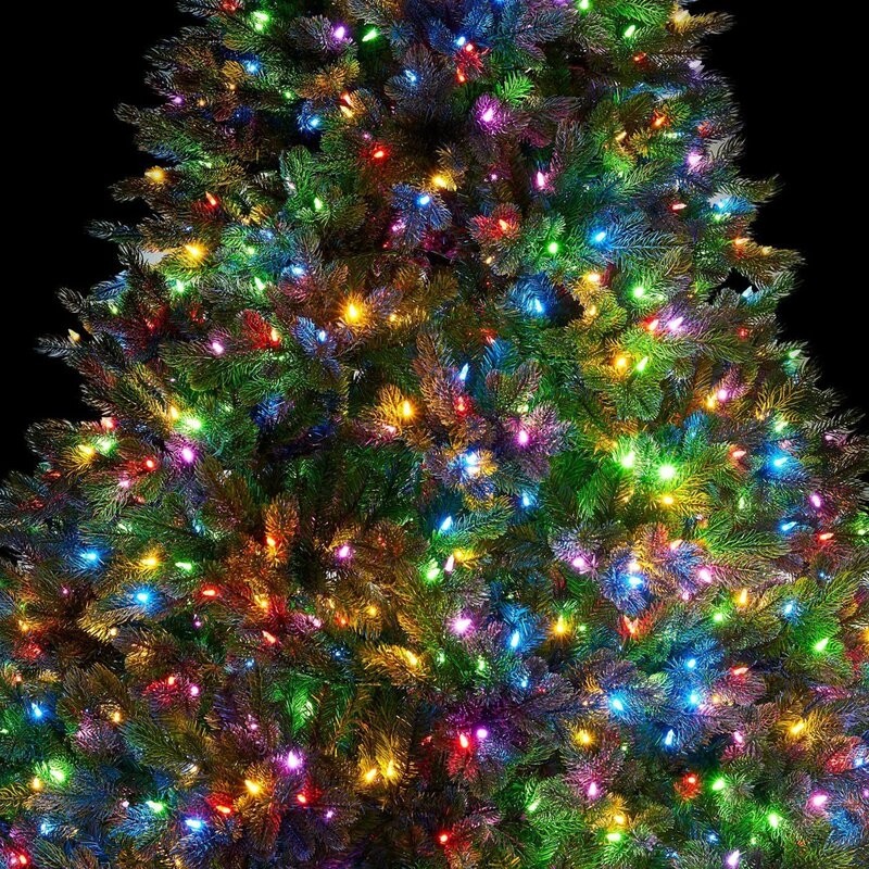 Instalatie Craciun, 95 m, 950 Led-uri ,Liniara, Rosu/Albastru/Rosu/Verde, Flash, Transformator cu telecomanda, Interconectabila, Prelungitor 3 m inclus, Fir Verde, Flippy - Image 2