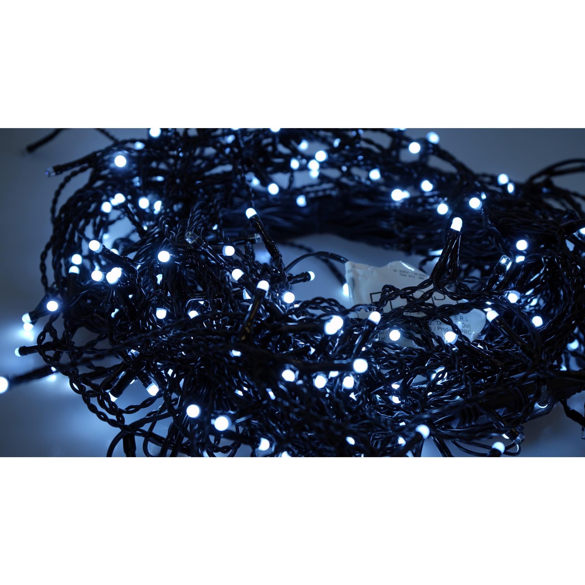 Instalatie Craciun Profesionala de Exterior IP65, 15 m, 360 Led-uri Mari ,Franjuri, Alb rece, Flash, Alimentator, Interconectabila, Prelungitor 6.5 m inclus, Fir Negru Cauciucat, 220v, Flippy - Image 3