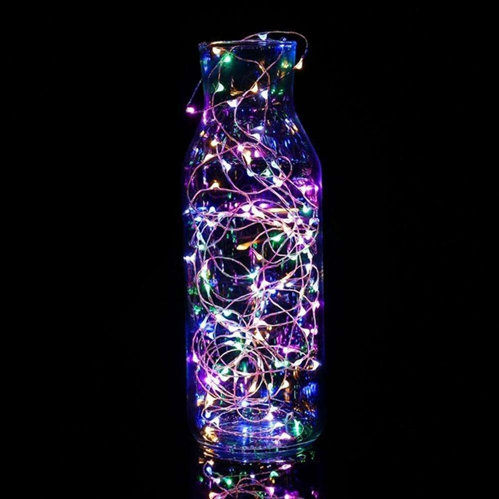 Instalatie de Craciun, Liniara, 20 m, Baterii, 200 LED-uri, Multicolor, 2 Jocuri de Lumini, Fir Cupru, Interior/Exterior, Flippy - Image 3