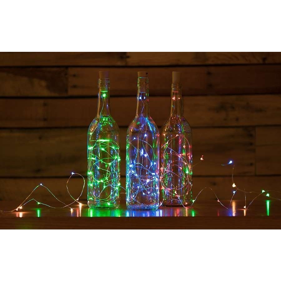 Instalatie de Craciun, Liniara, 3 m, Baterii, 30 LED-uri, 2 Jocuri de Lumini, Fir Cupru, Multicolor - Image 6