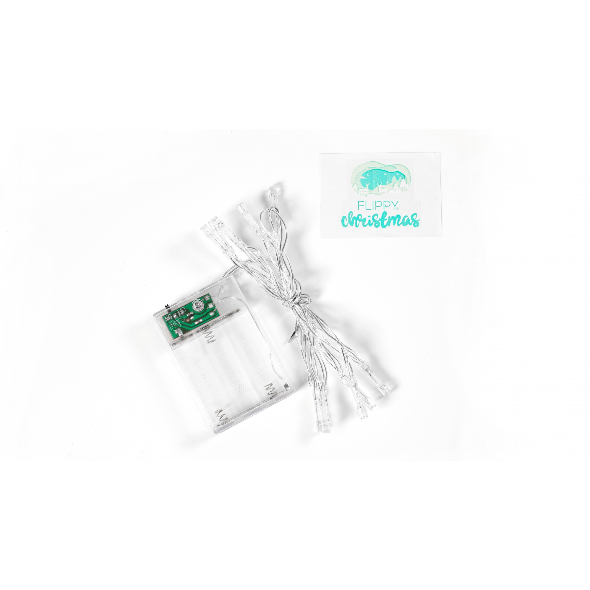 Instalatie de Craciun cu Baterii Tip Liniar, 2 jocuri de lumini, Fir transparent 1 m 10 LED -uri, Albastru - Image 6