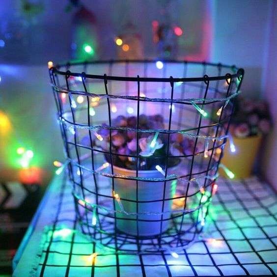 Instalatie de Craciun cu Baterii Tip Liniar, 2 jocuri de lumini, Fir Transparent 3 m 30 LED -uri, Multicolor - Image 2