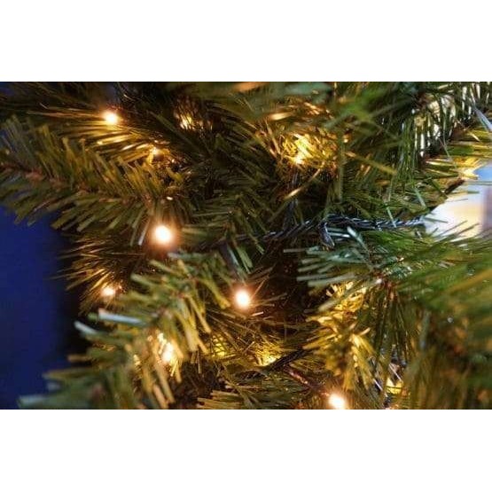 Instalatie de Craciun cu Baterii Tip Liniar, 2 jocuri de lumini, Fir Verde 1 m 10 LED -uri, Alb Cald - Image 3