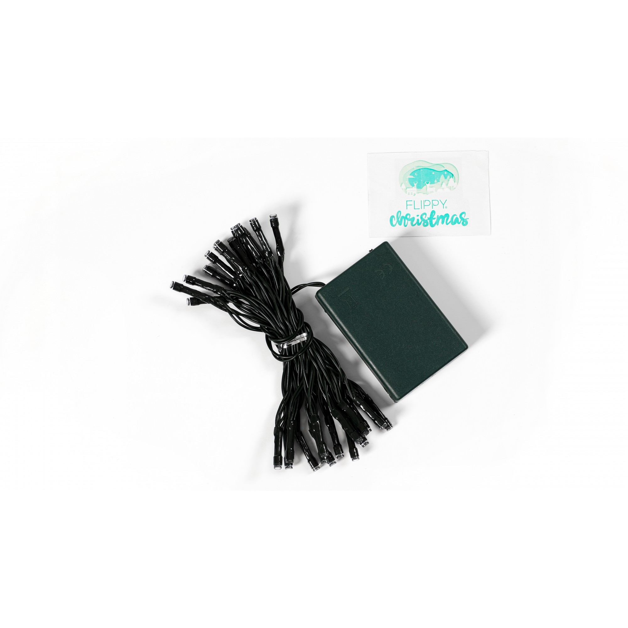 Instalatie de Craciun cu Baterii Tip Liniar, 2 jocuri de lumini, Fir Verde 3 m 30 LED -uri, Alb Rece - Image 6