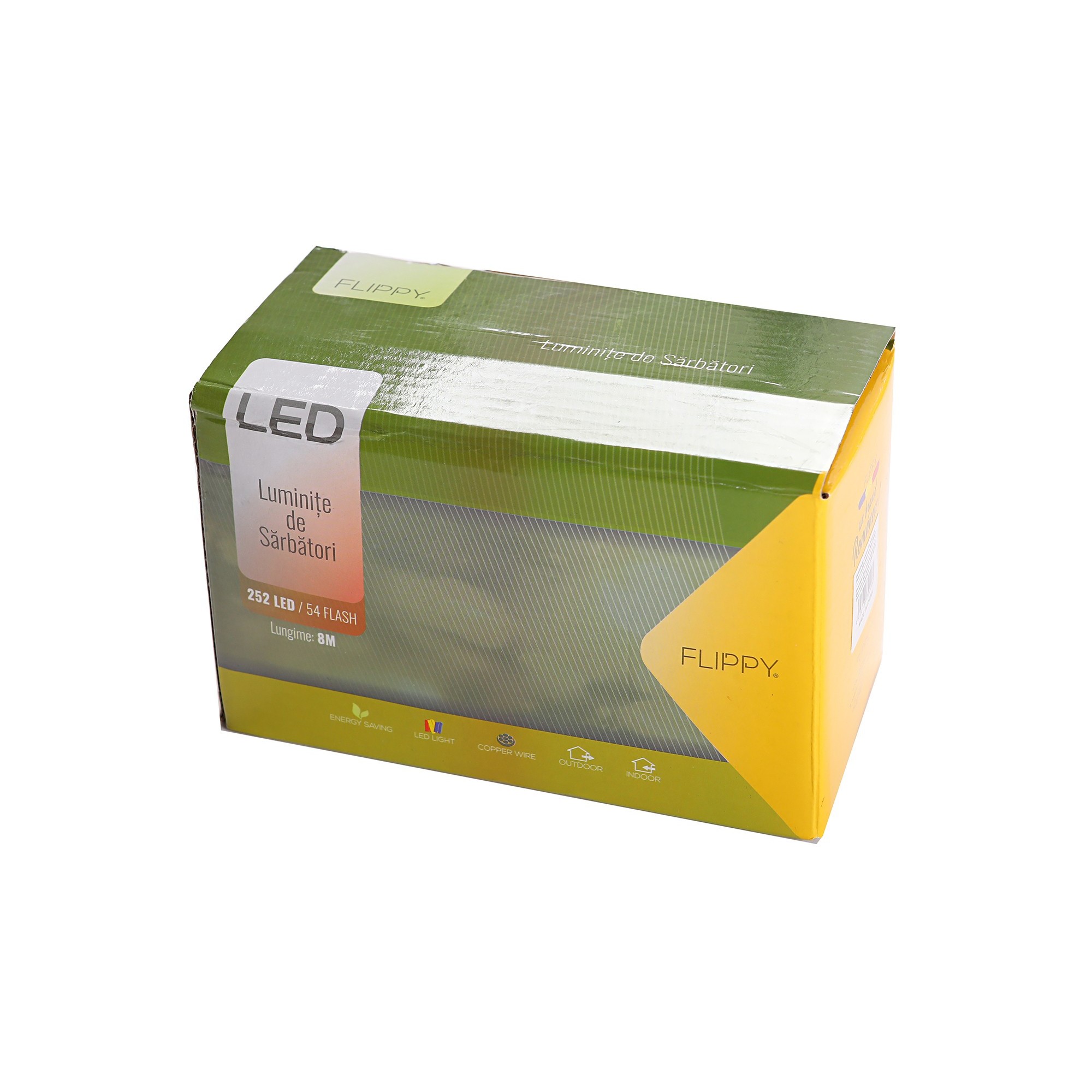 Instalatie de Craciun Premium Flippy® Tip Franjuri cu Flash 8 m 252 LED-uri Alb Cald 2096WW Interconectabila - Image 3