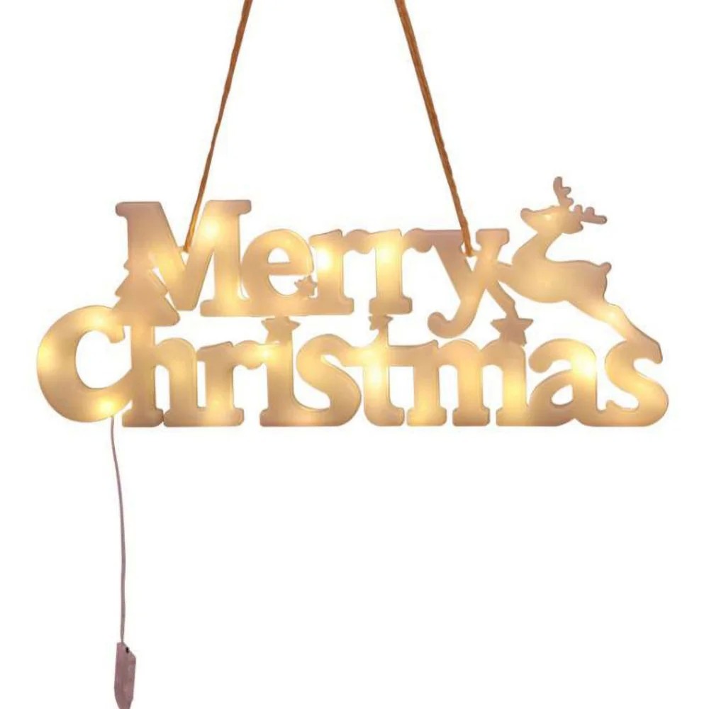 Instalatie LED de Craciun, Flippy, Litere 3D, Merry Christmas, Lumina Calda, 27.5 x 10.5 x 1.4 cm, Alb