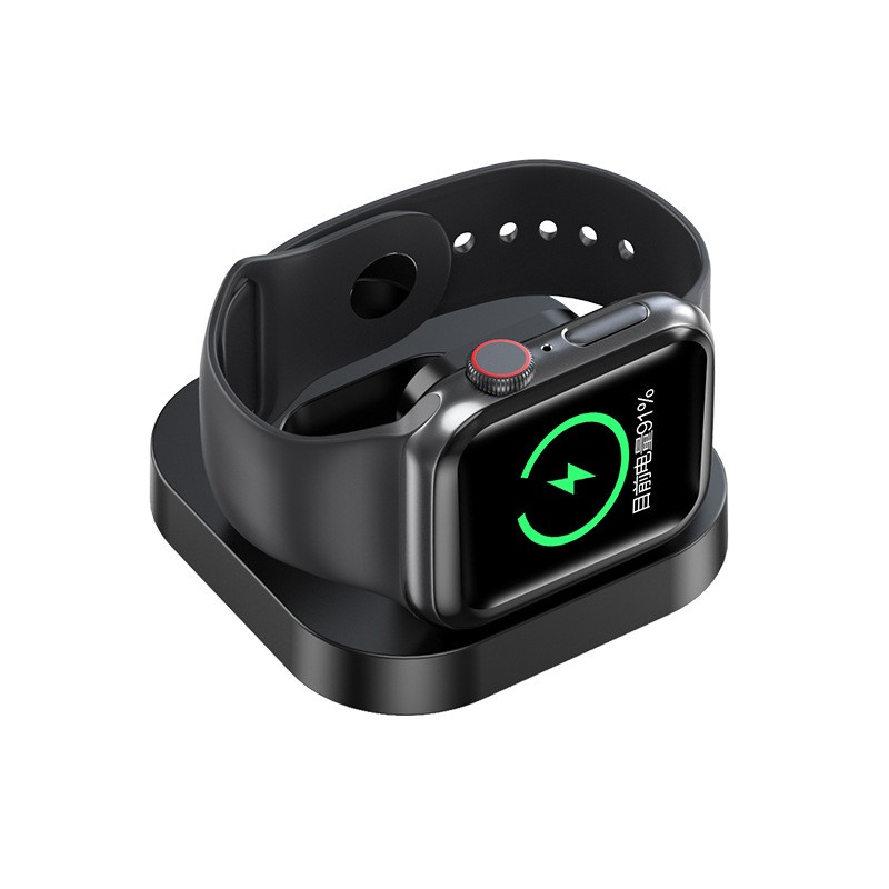 Incarcator Wireless pentru Smart iWatch, Flippy, Compatibil cu Apple iWatch 1/9, Magnetic Charger, Interfata TYPE-C, 3W, 7.5 x 7.5 x 1.2 cm, Pliabil, Negru