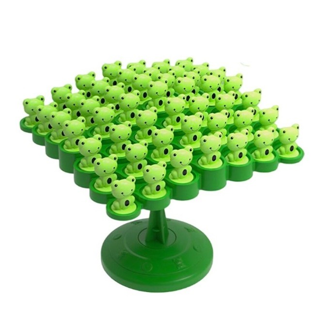 Joc Interactiv, Flippy, Broaste in Echilibru, +3 Ani, din Plastic, 50 de Pioni, Placa de Echilibru, Roata cu Pedepse, Zar, 14 x 7 x 14 cm, Verde