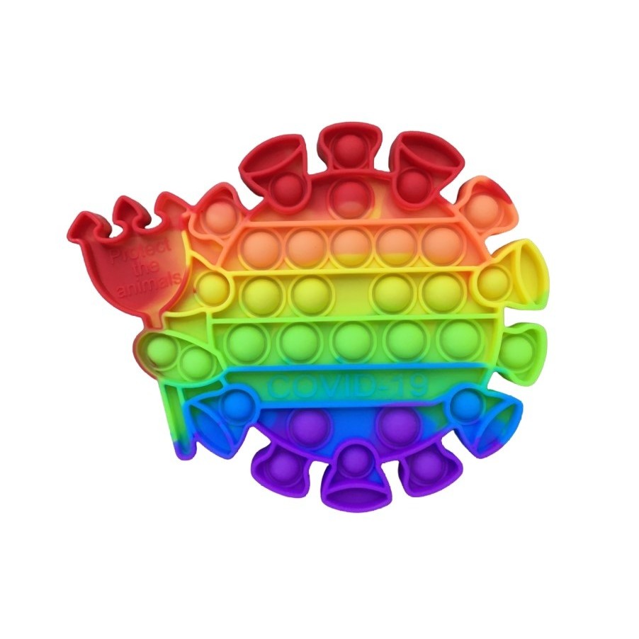 Jucarie antistres din silicon, Flippy, Pop It Now and Flip It, Virus, Multicolor