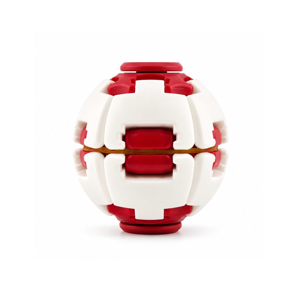 Jucarie Antistres Rotativa, Flippy, Model Minge Push and Spin, Rotire Manuala, Structura 3D Interactiva, Relaxare si Indemanare, 6.3x6 cm, Alb