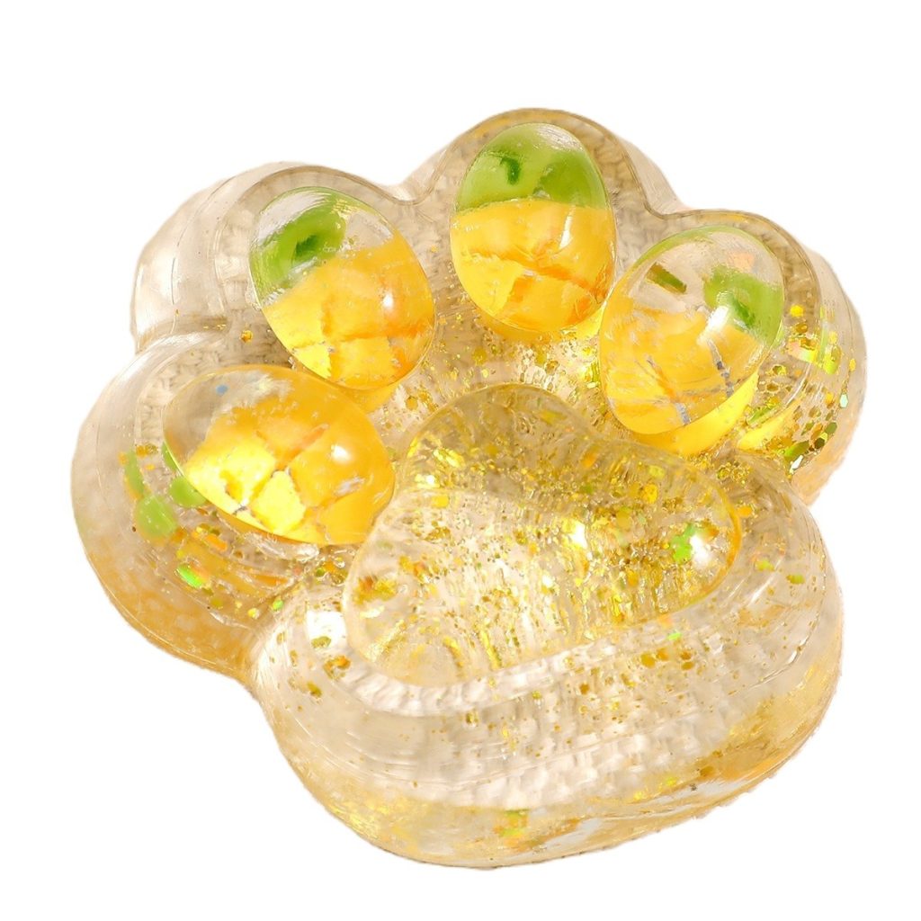 Jucarie Antistres Squishy, Flippy, Labuta de Pisica Squeeze Toys, cu Revenire Lenta, 7.5 cm, Model 270525, Multicolor