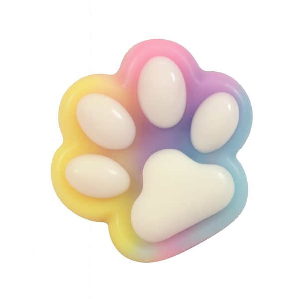 Jucarie Antistres Squishy, Flippy, Labuta de Pisica Squeeze Toys, cu Revenire Lenta, 7.5 cm, Model 270530, Multicolor