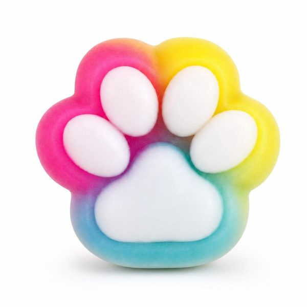 Jucărie Antistres Squishy, Flippy, Model Lăbuță de Pisică Pufoasă, cu Revenire Lentă, 7,5 cm, Multicoloră