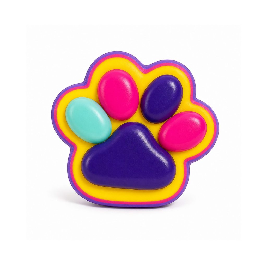Jucarie Antistres Squishy, Flippy, Labuta de Pisica Squeeze Toys, cu Revenire Lenta, 7.5 cm, Multicolor